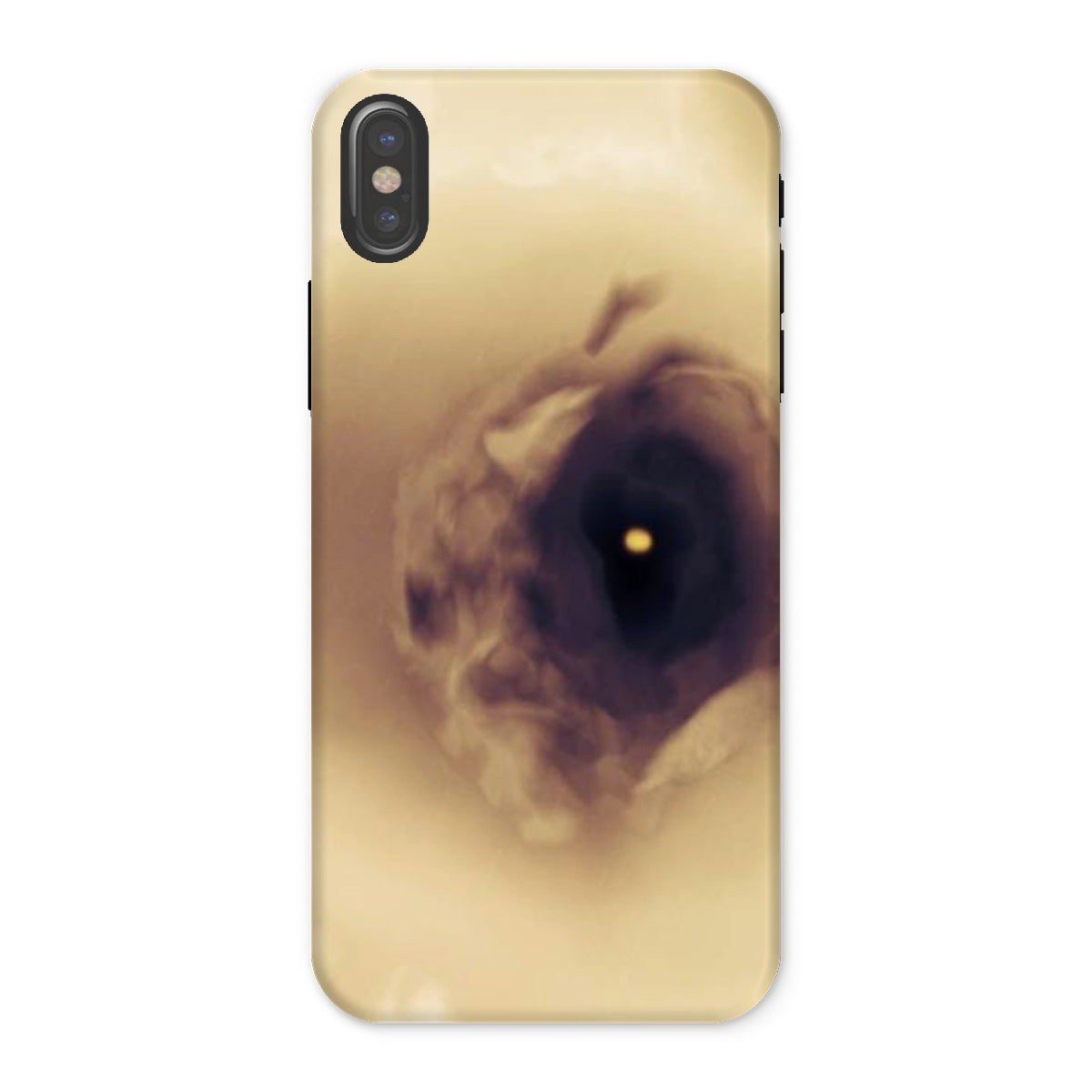 Eye Tough Phone Case featuring dual-layered design with impact-resistant plastic and flexible silicone inner for enhanced protection.