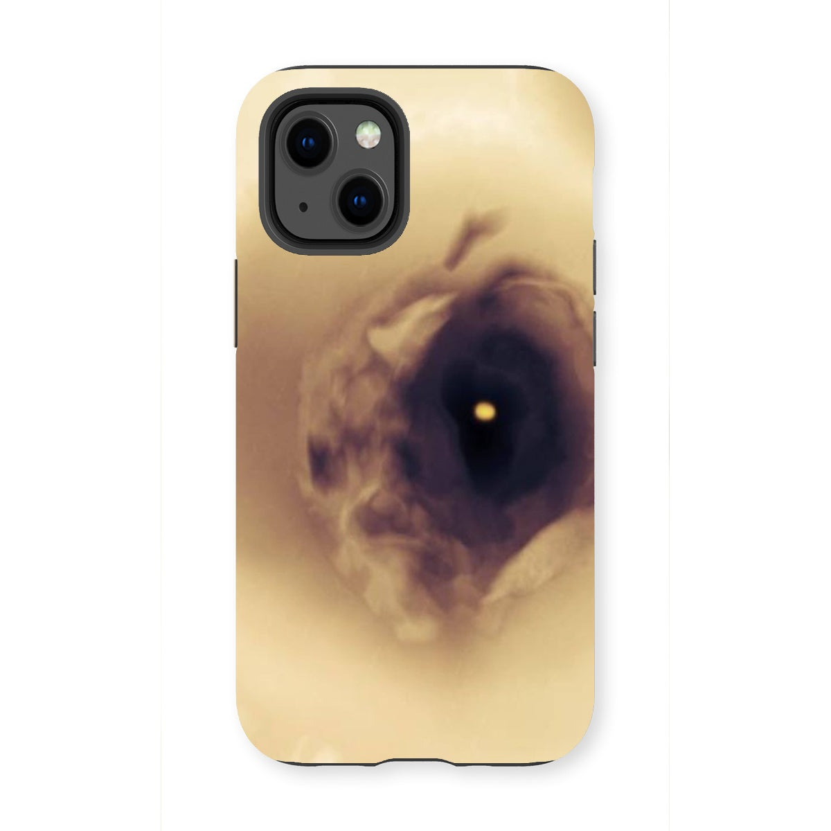Eye Tough Phone Case featuring dual-layered design with impact-resistant plastic and flexible silicone inner for enhanced protection.