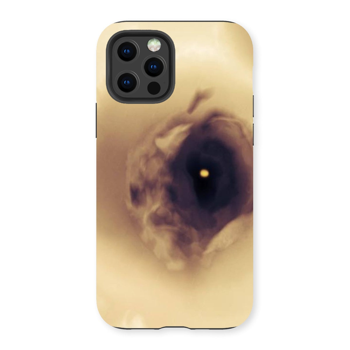 Eye Tough Phone Case featuring dual-layered design with impact-resistant plastic and flexible silicone inner for enhanced protection.