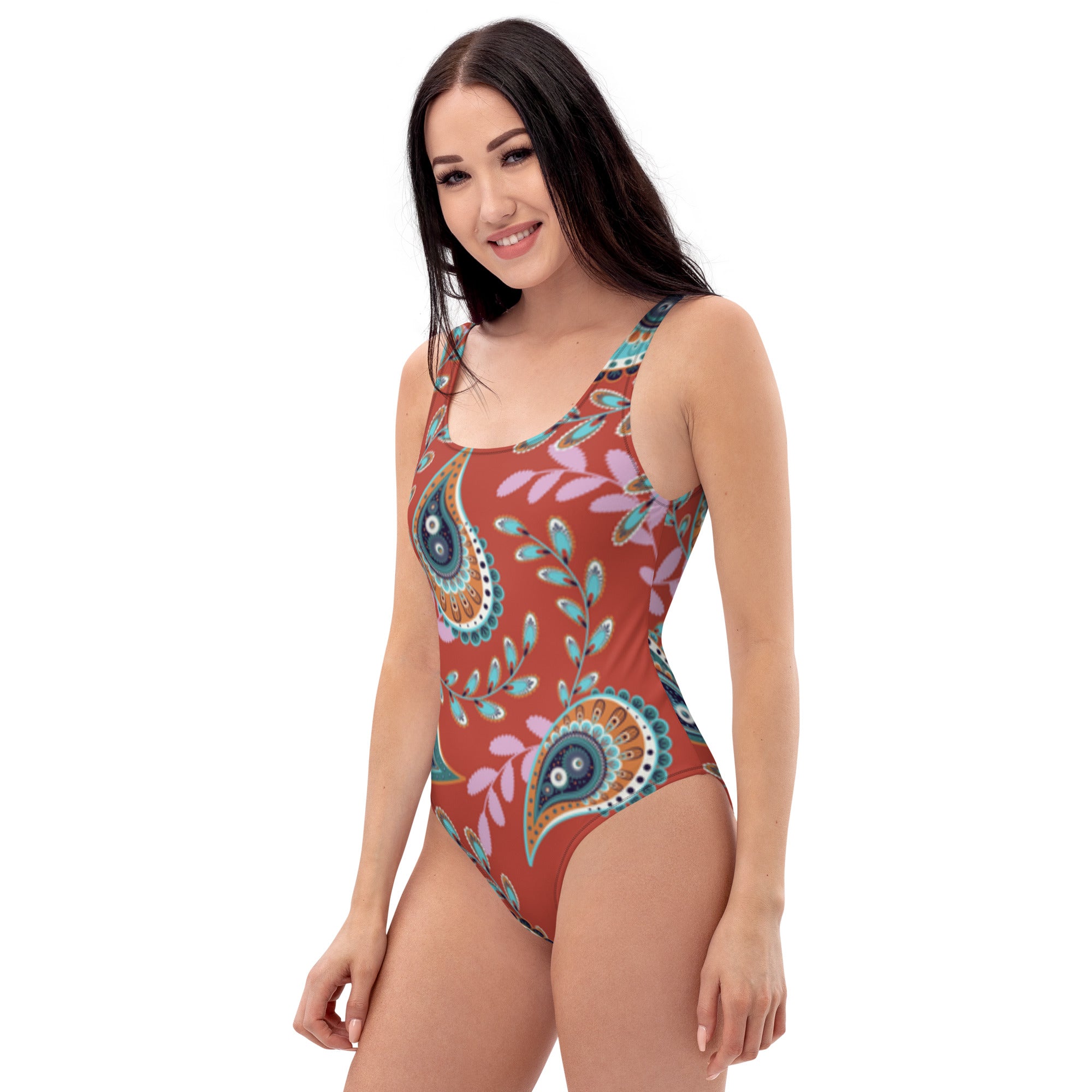 Fenix one-piece swimsuit showcasing a flattering design, perfect for all figures, in a vibrant color suitable for beach or pool wear.