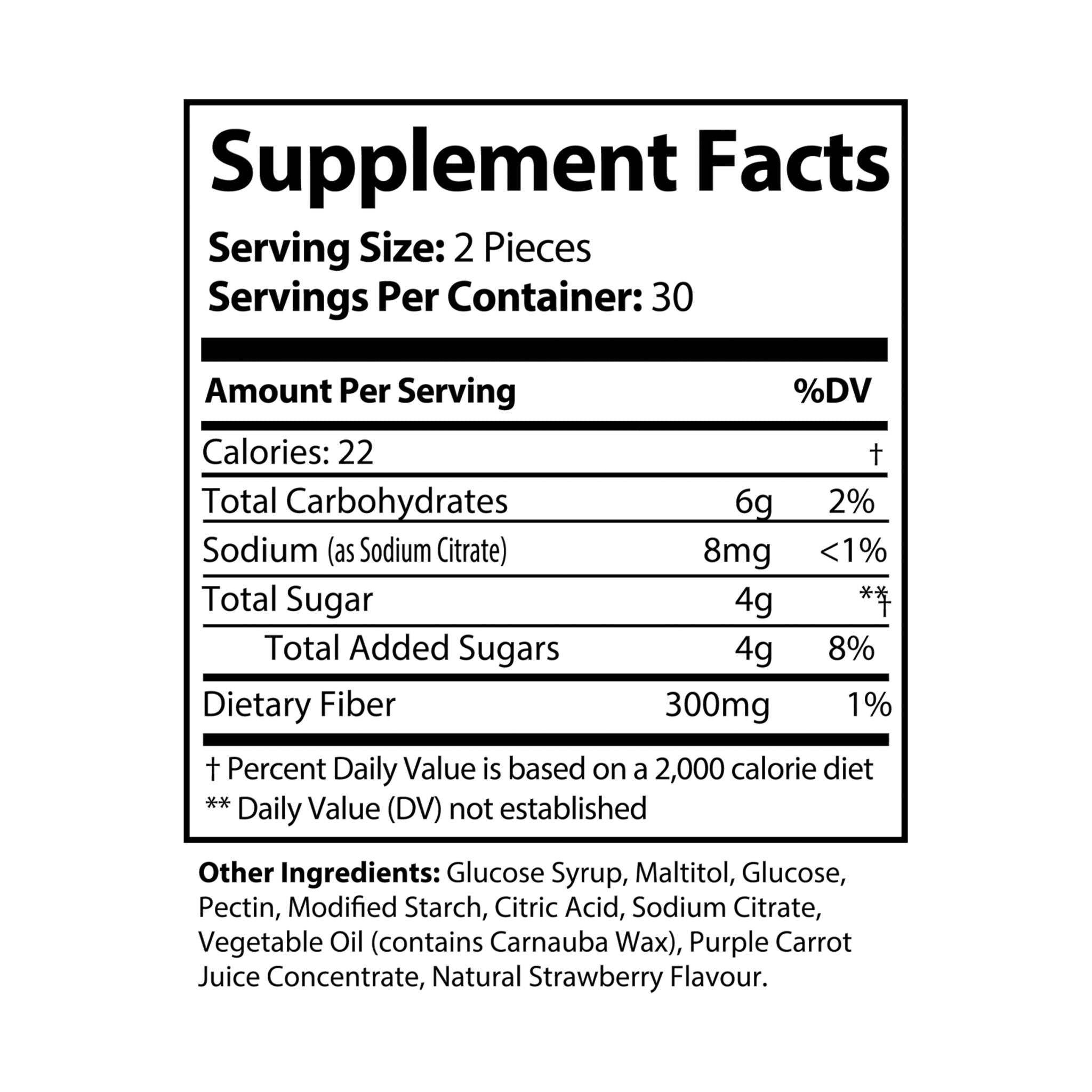 A bottle of Fiber Gummies containing 60 delicious gummies, designed to support daily fiber intake, featuring a vibrant label and a convenient size.