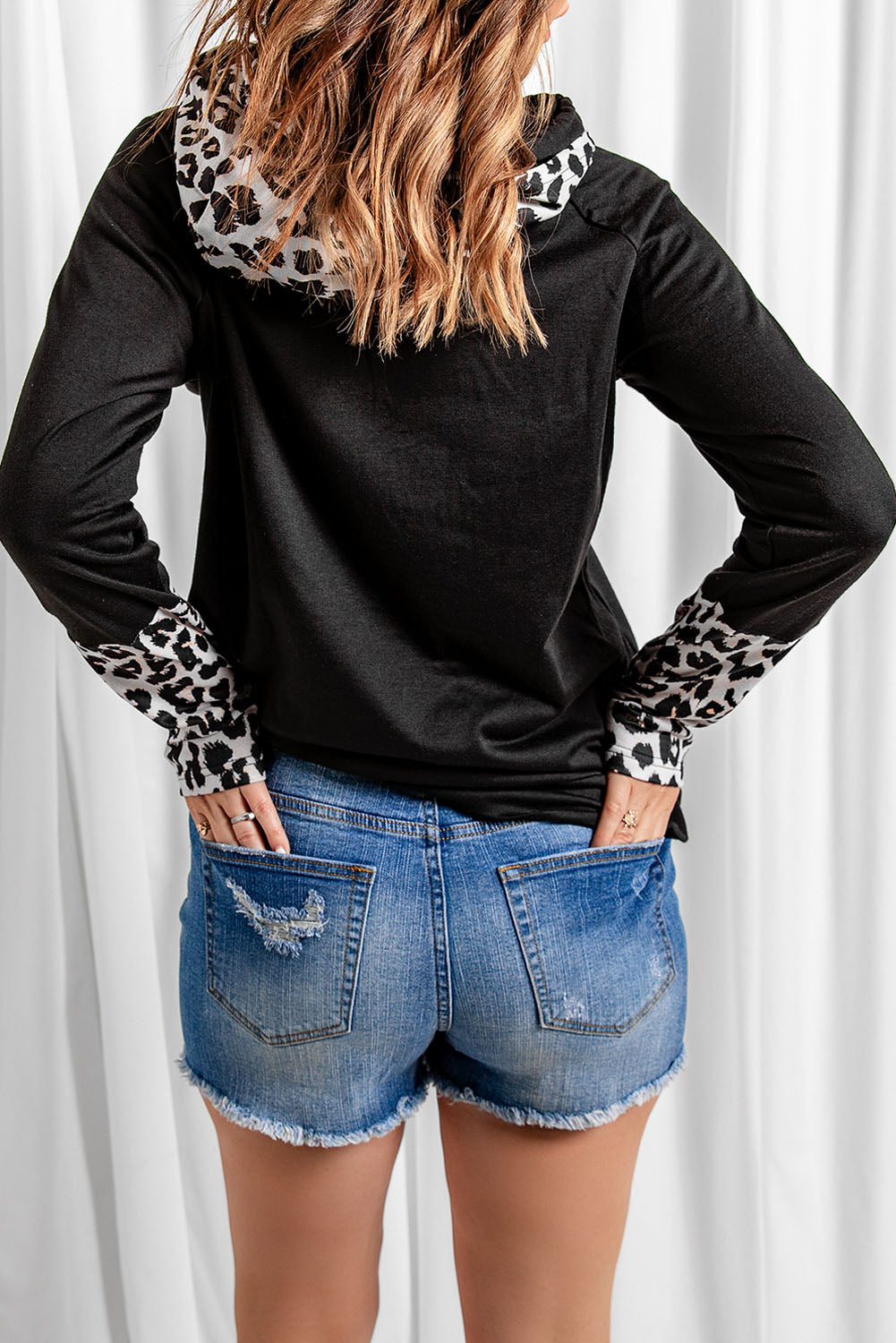 Fiery Red Plaid Double Hoods Thumb Hole Hoodie with zipper detail and thumb holes, showcasing a stylish and cozy design.