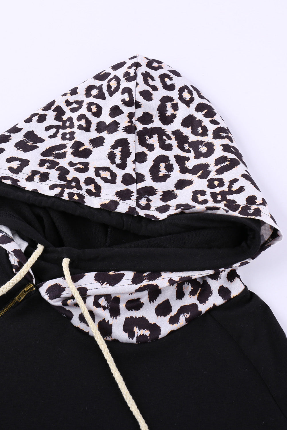 Fiery Red Plaid Double Hoods Thumb Hole Hoodie with zipper detail and thumb holes, showcasing a stylish and cozy design.