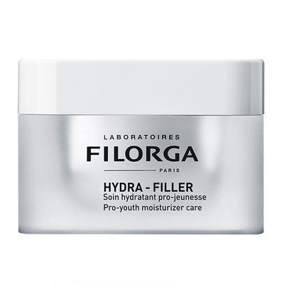 Filorga Hydra Filler Pro Youth Boosting Moisturizer in a sleek jar, showcasing its luxurious texture and hydrating properties.