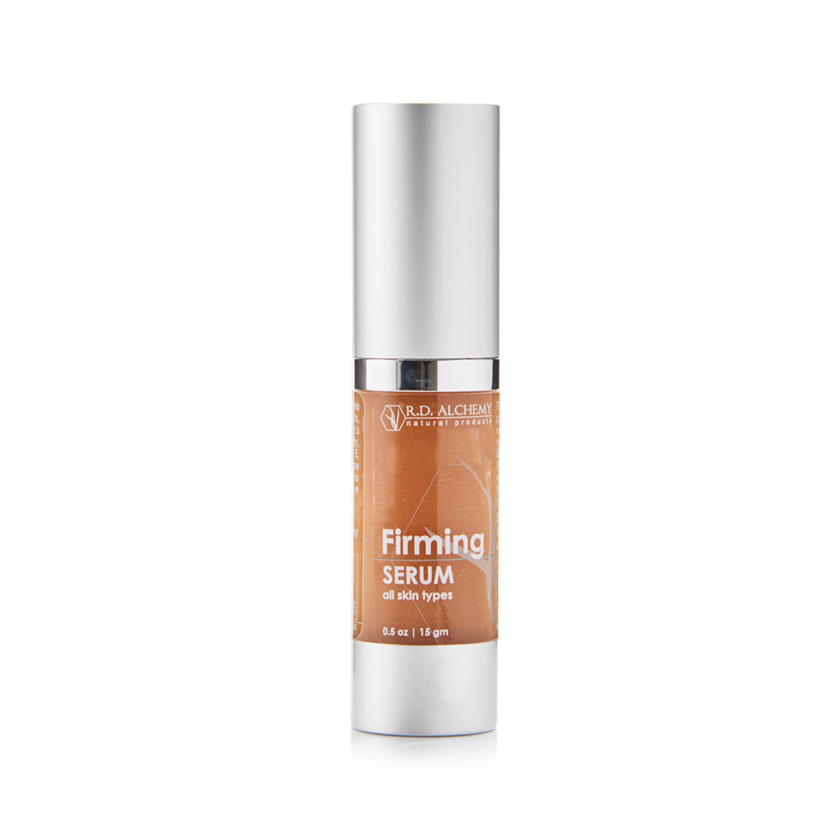 A bottle of Firming Serum designed for mature skin, featuring a sleek design and a dropper for easy application.