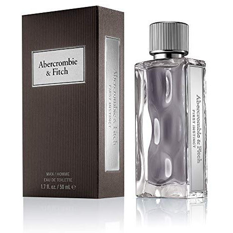 Abercrombie & Fitch First Instinct Eau de Toilette in a stylish bottle, showcasing its elegant design.
