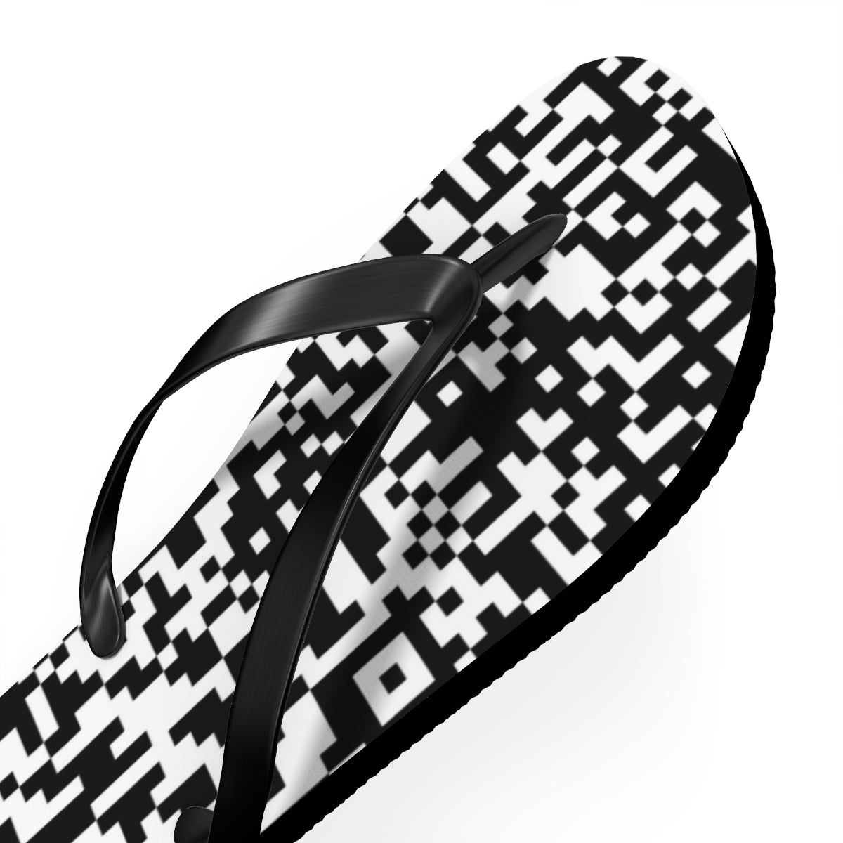 A pair of stylish personalized flip flops with a cushioned footbed and black PVC strap, perfect for summer wear.