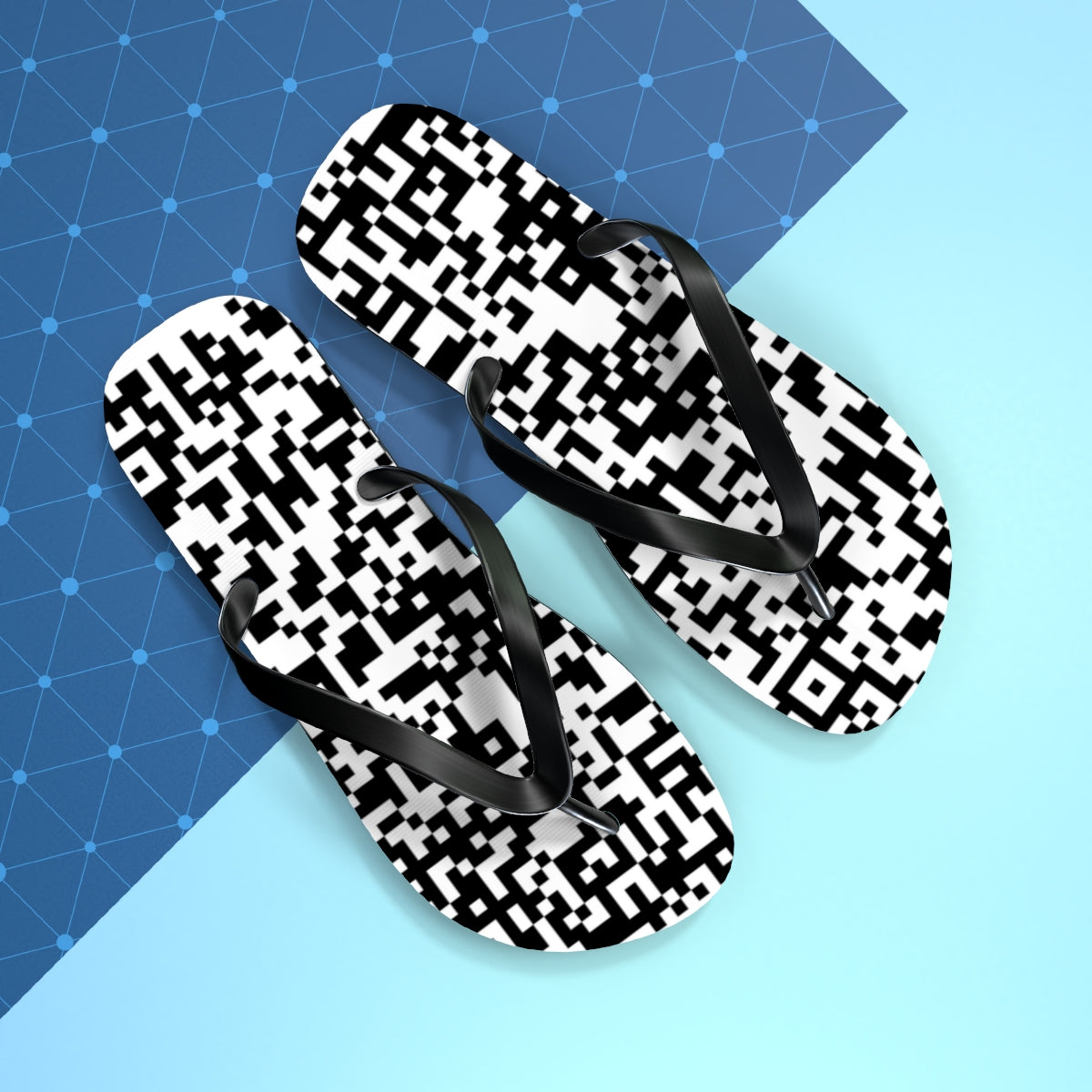 A pair of stylish personalized flip flops with a cushioned footbed and black PVC strap, perfect for summer wear.