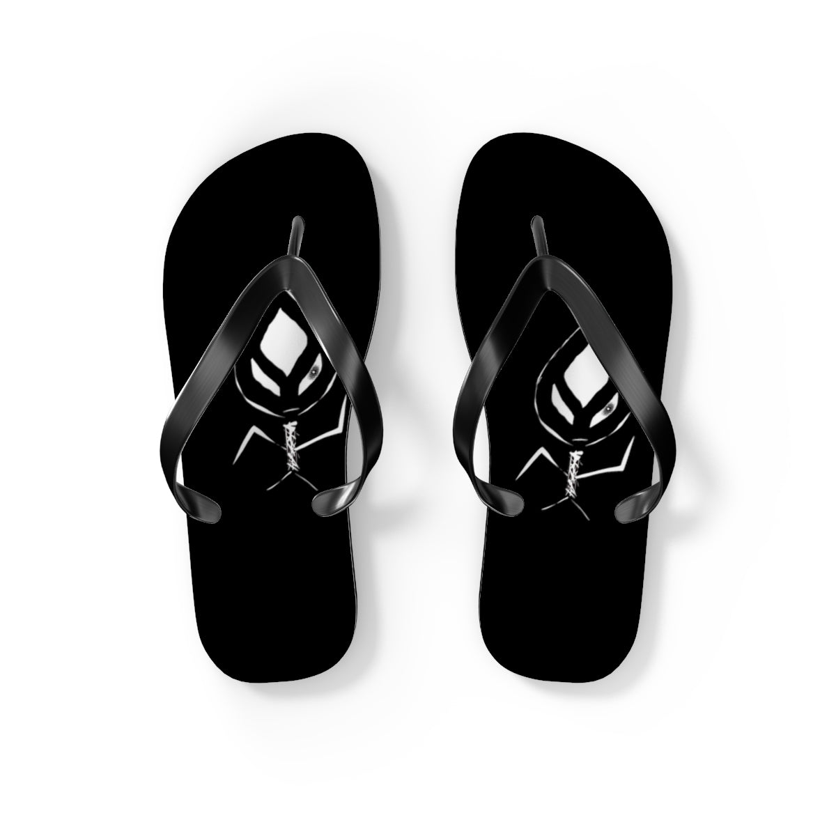 A pair of stylish flip flops with a cushioned footbed and black PVC strap, perfect for summer wear.