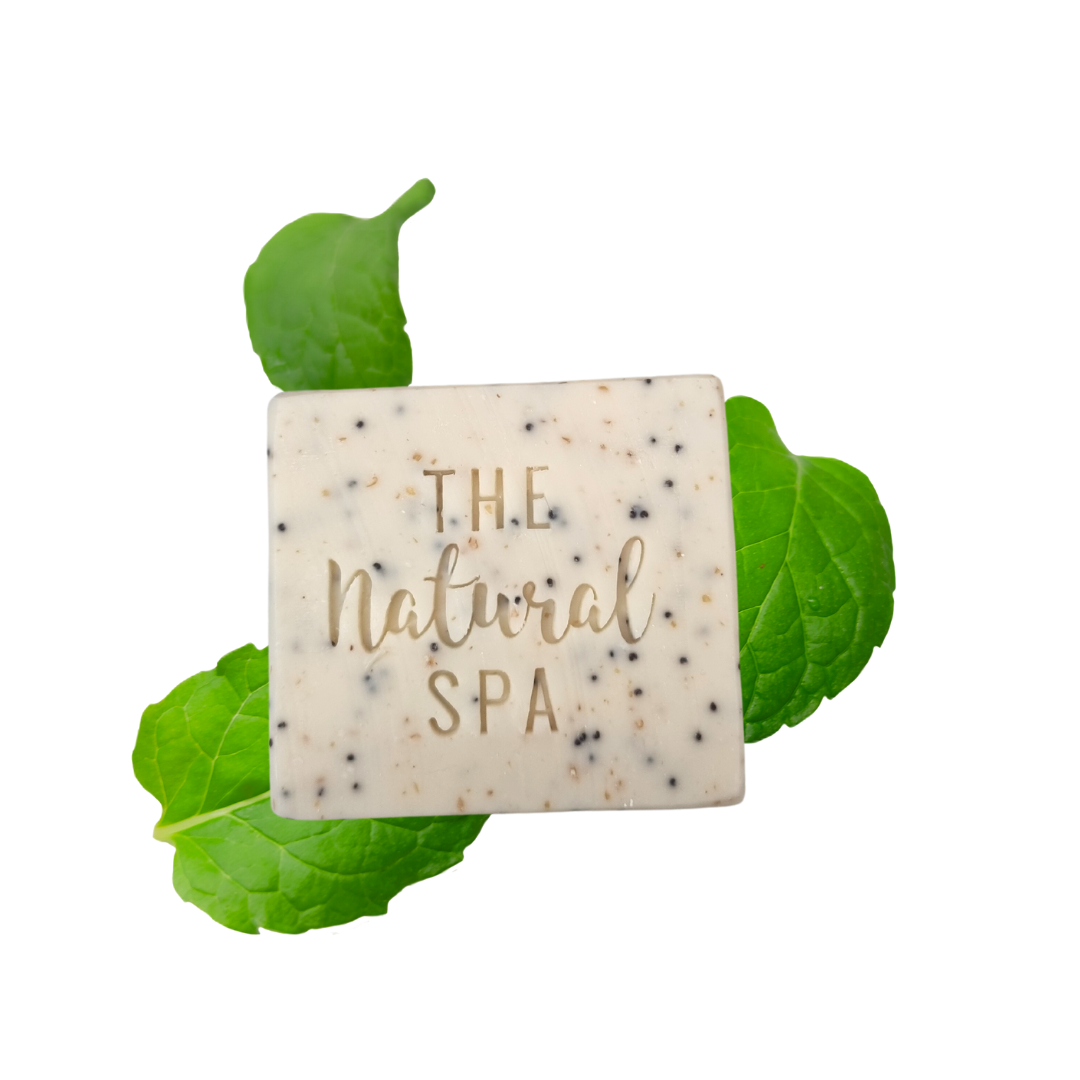 Frost Soap Bar featuring peppermint and ylang ylang, showcasing unique hand-cut designs and vibrant colors.