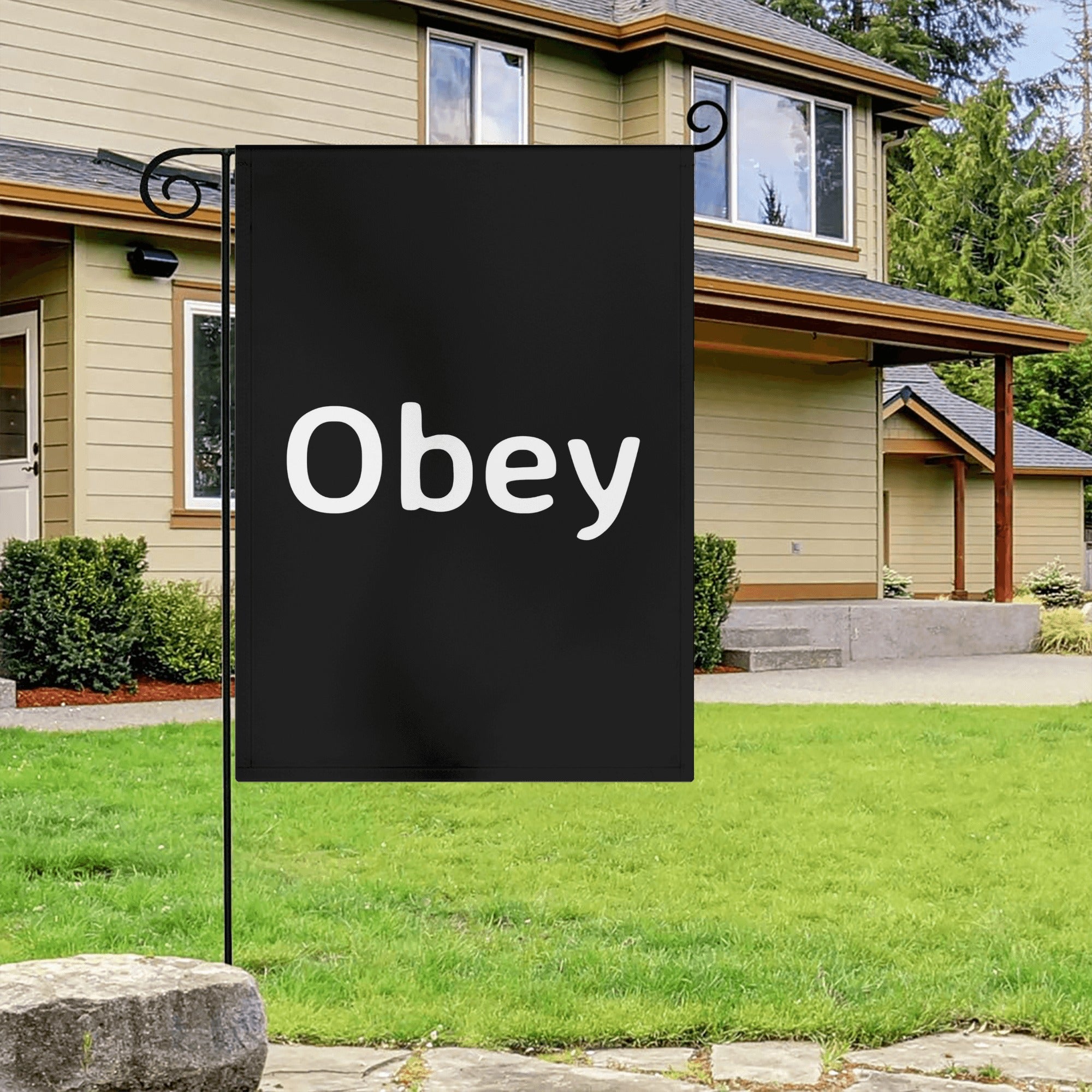 Colorful garden flag measuring 12.5 x 18 inches, made from durable polyester with double-sided printing.