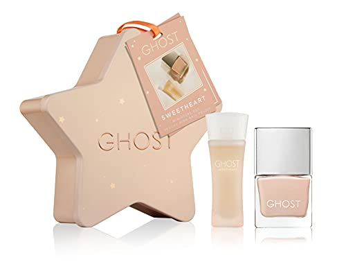 Ghost Sweetheart Gift Set featuring 5ml EDT and 10ml Peachy Pink Nail Polish in elegant packaging.