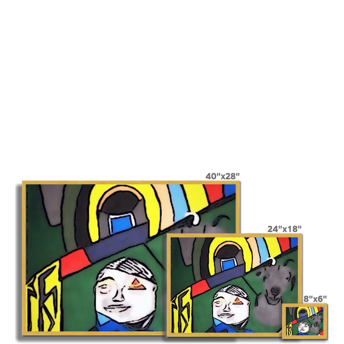 G.O.A.T. Antique Framed Print featuring a high-quality wood frame with a satin finish and fine art paper.