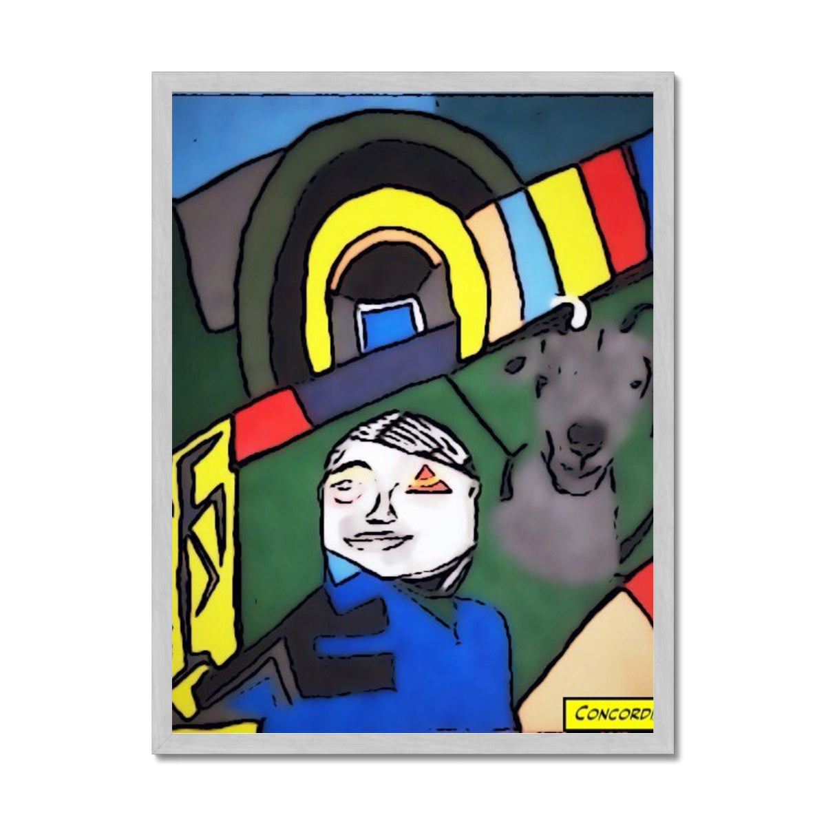 G.O.A.T. Antique Framed Print featuring a high-quality wood frame with a satin finish and fine art paper.