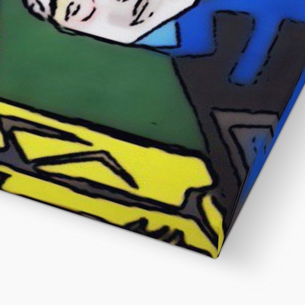 G.O.A.T. Canvas showcasing a vibrant, high-quality art print on finely textured cotton canvas with professional framing.