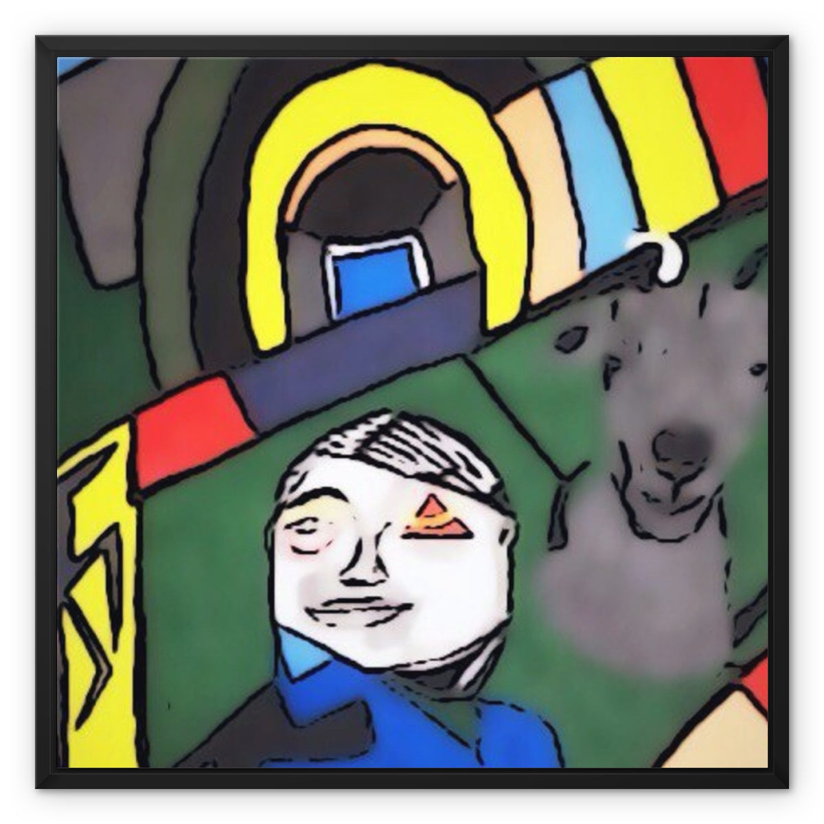 G.O.A.T. Framed Canvas featuring a 38mm stretched canvas in a traditional wooden frame, showcasing a floating border effect.