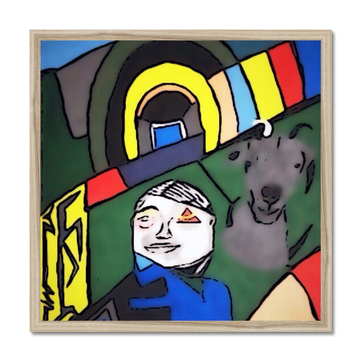 G.O.A.T. Framed Print showcasing a simple elegant design with a high-quality wood frame and textured fine art paper.