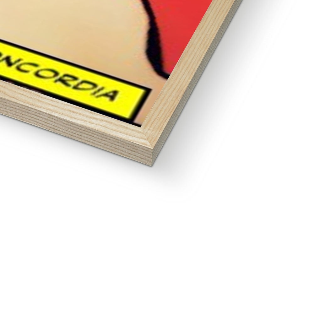 G.O.A.T. Framed Print showcasing a simple elegant design with a high-quality wood frame and textured fine art paper.