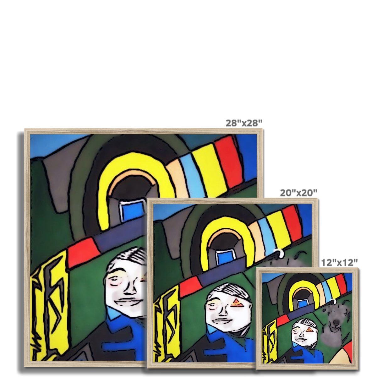 G.O.A.T. Framed Print showcasing a simple elegant design with a high-quality wood frame and textured fine art paper.