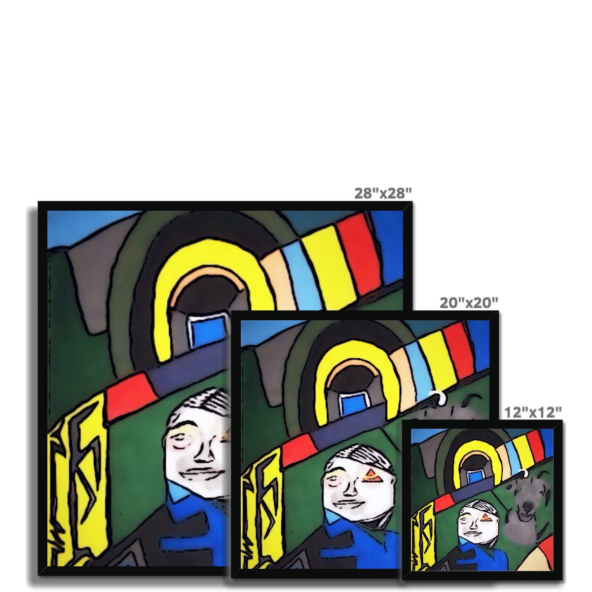 G.O.A.T. Framed Print showcasing a simple elegant design with a high-quality wood frame and textured fine art paper.