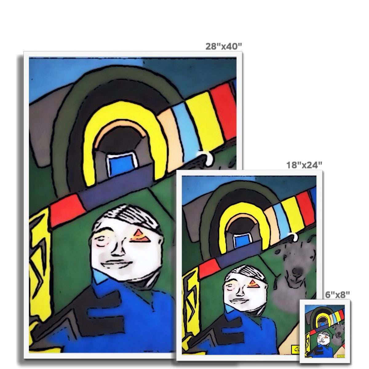 G.O.A.T. Framed Print showcasing a simple elegant design with a high-quality wood frame and textured fine art paper.