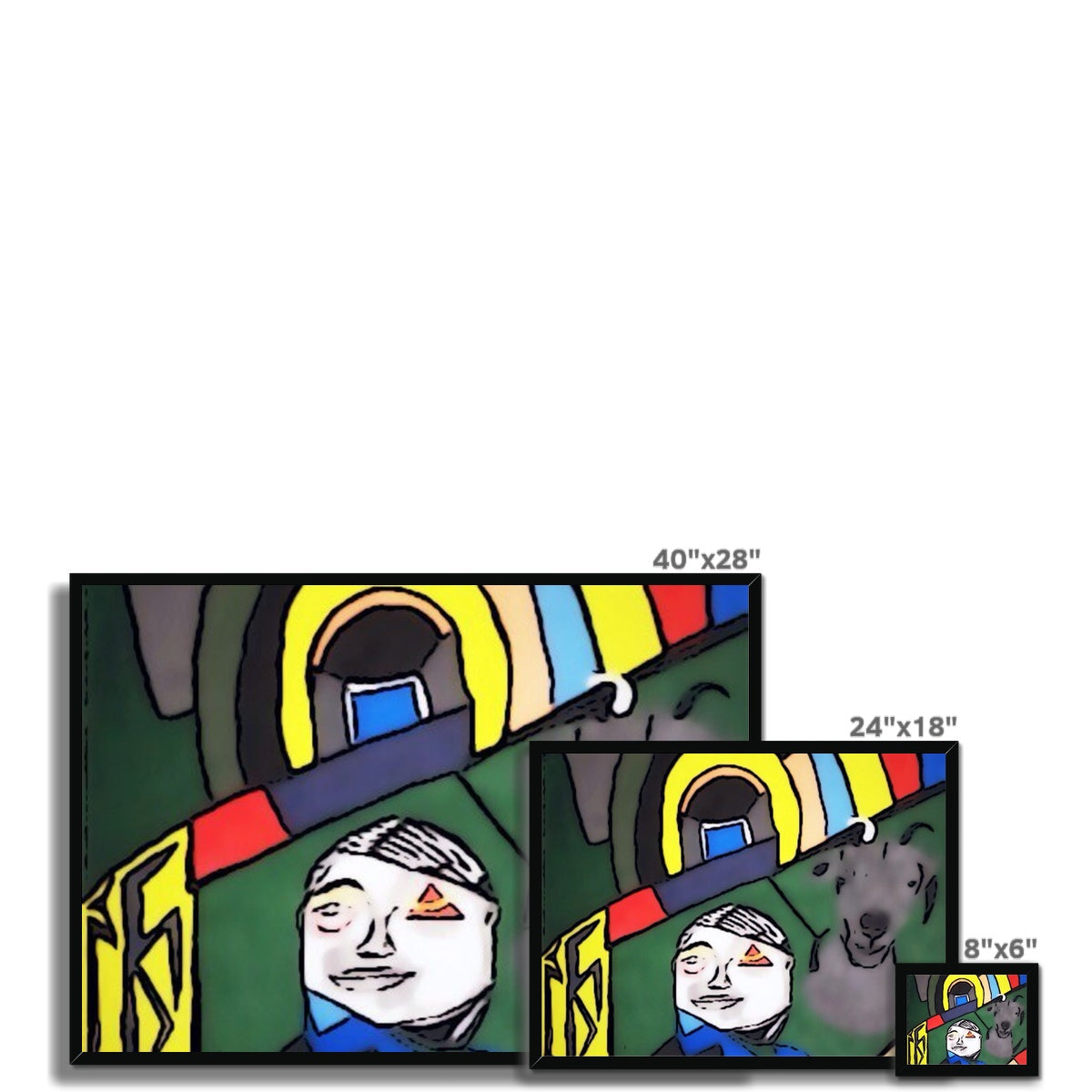 G.O.A.T. Framed Print showcasing a simple elegant design with a high-quality wood frame and textured fine art paper.