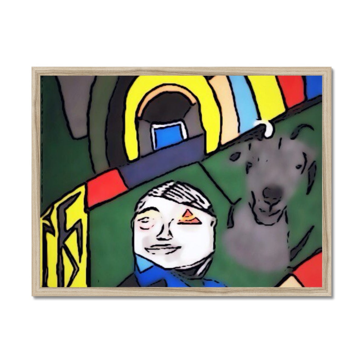 G.O.A.T. Framed Print showcasing a simple elegant design with a high-quality wood frame and textured fine art paper.