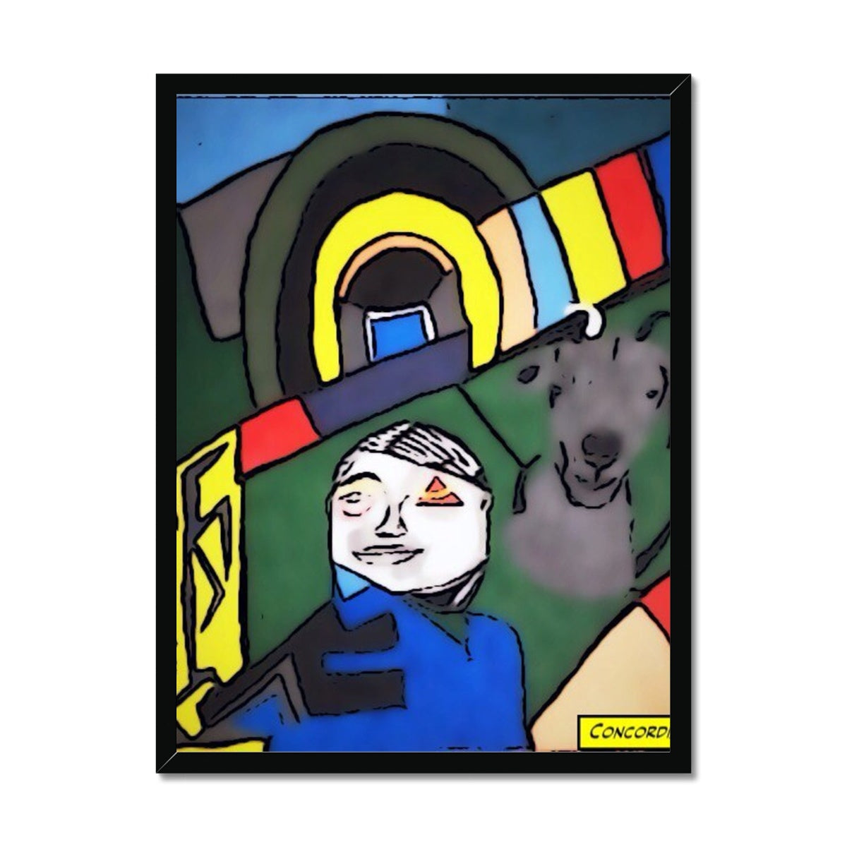 G.O.A.T. Framed Print showcasing a simple elegant design with a high-quality wood frame and textured fine art paper.