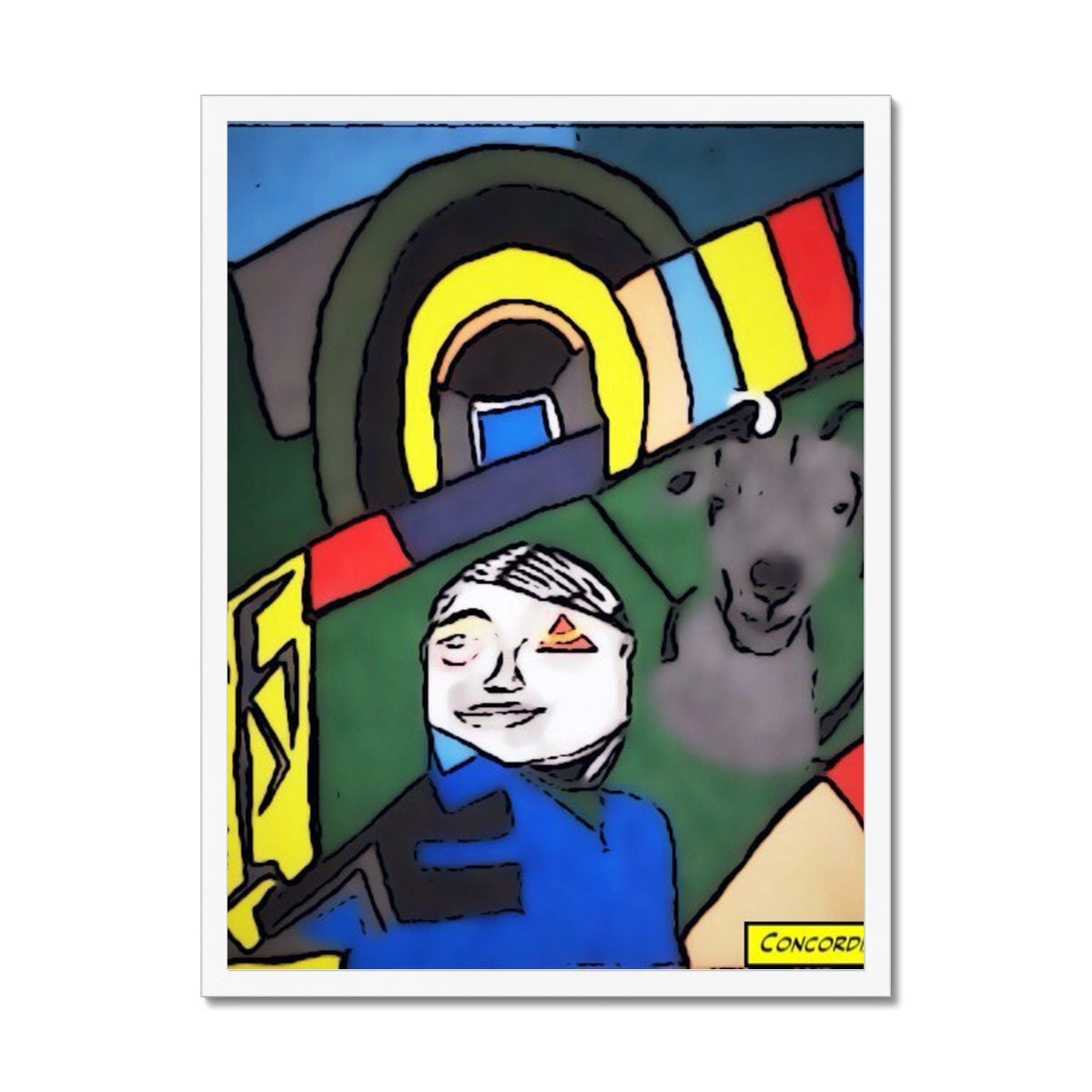 G.O.A.T. Framed Print showcasing a simple elegant design with a high-quality wood frame and textured fine art paper.