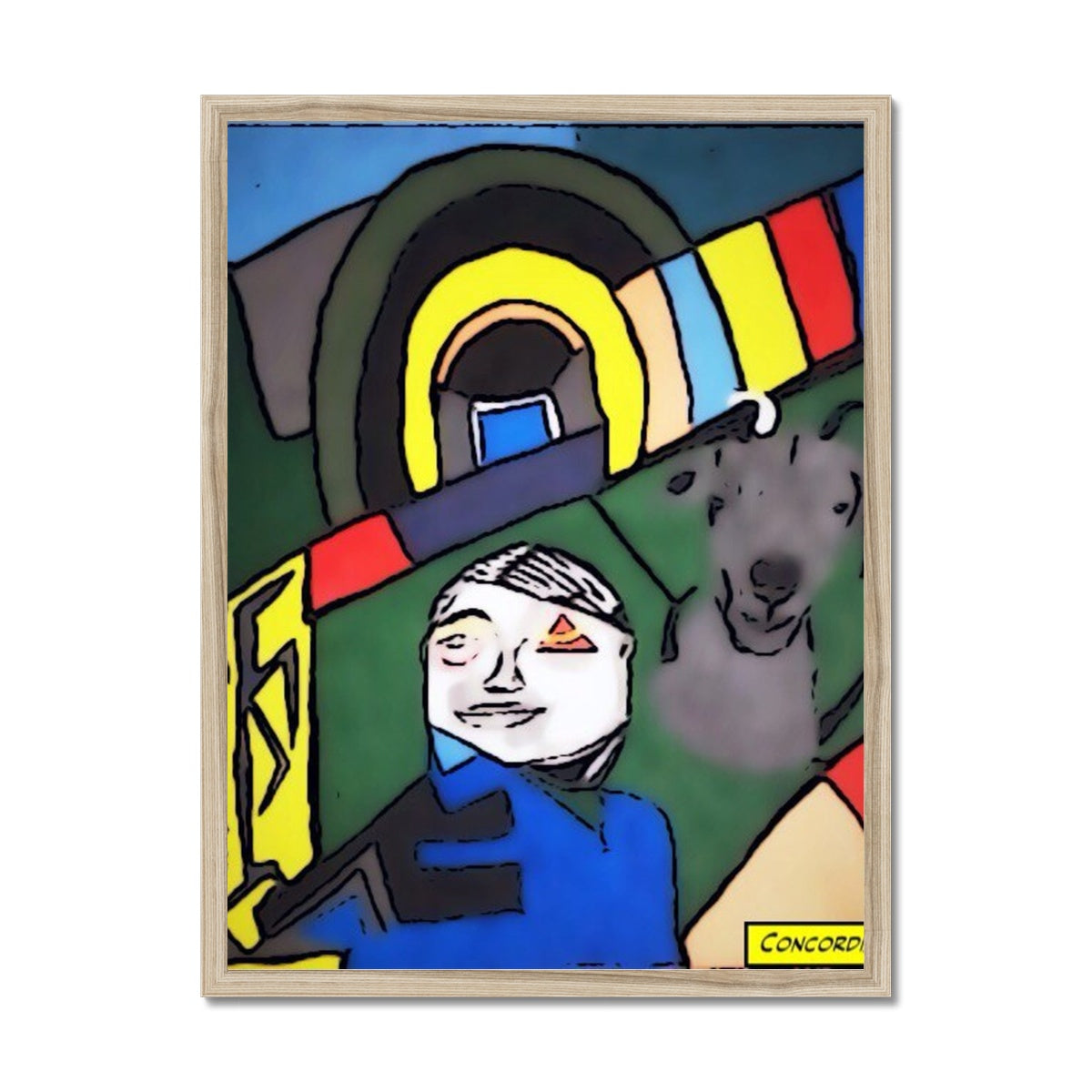 G.O.A.T. Framed Print showcasing a simple elegant design with a high-quality wood frame and textured fine art paper.