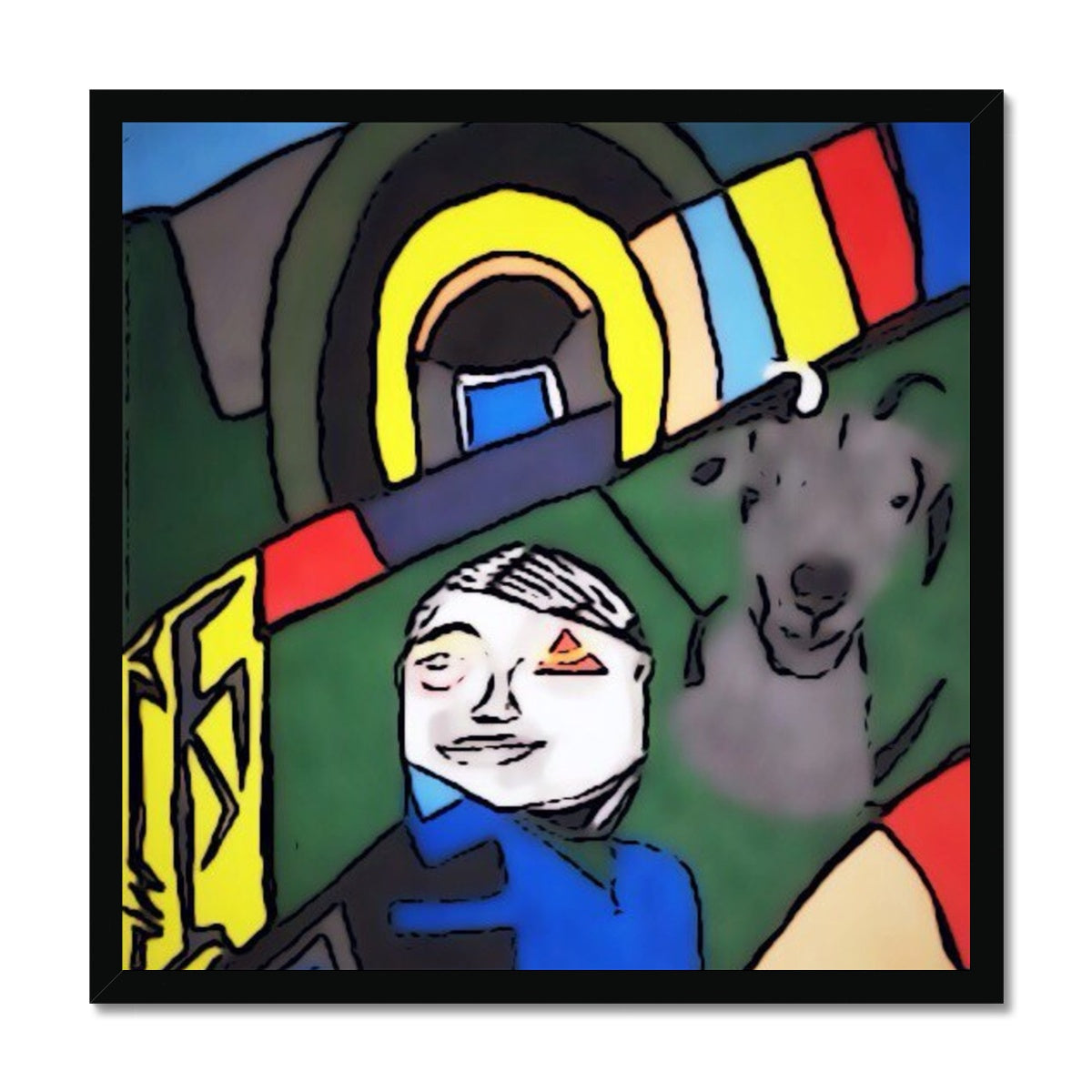 G.O.A.T. Framed Print showcasing a simple elegant design with a high-quality wood frame and textured fine art paper.