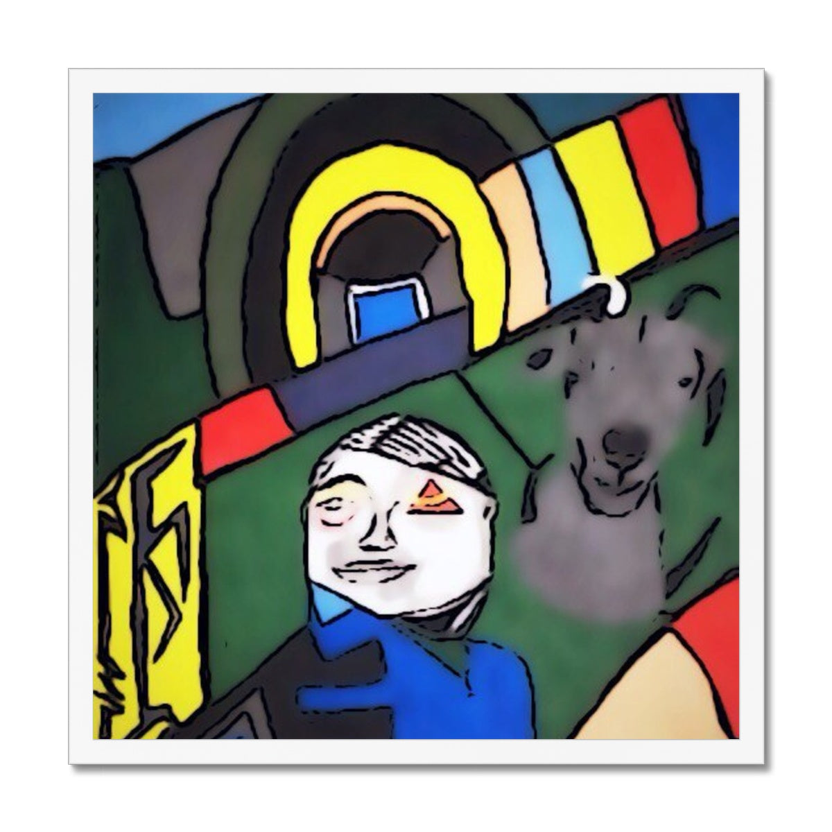 G.O.A.T. Framed Print showcasing a simple elegant design with a high-quality wood frame and textured fine art paper.