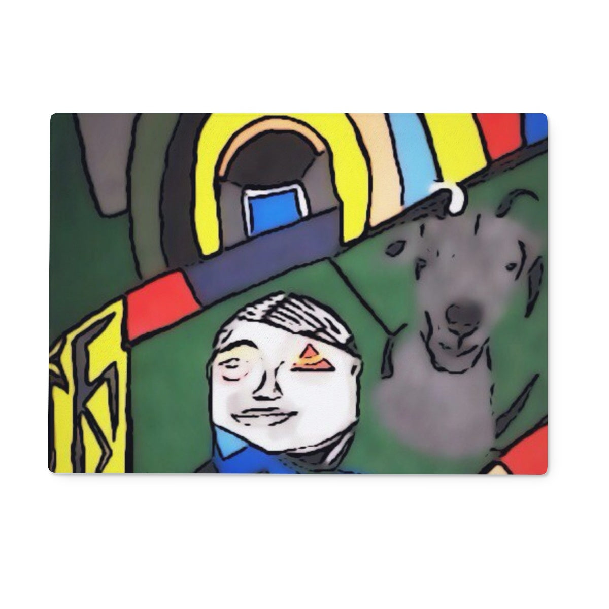 G.O.A.T. Glass Chopping Board showcasing its sleek, transparent design and durable surface, ideal for kitchen use.