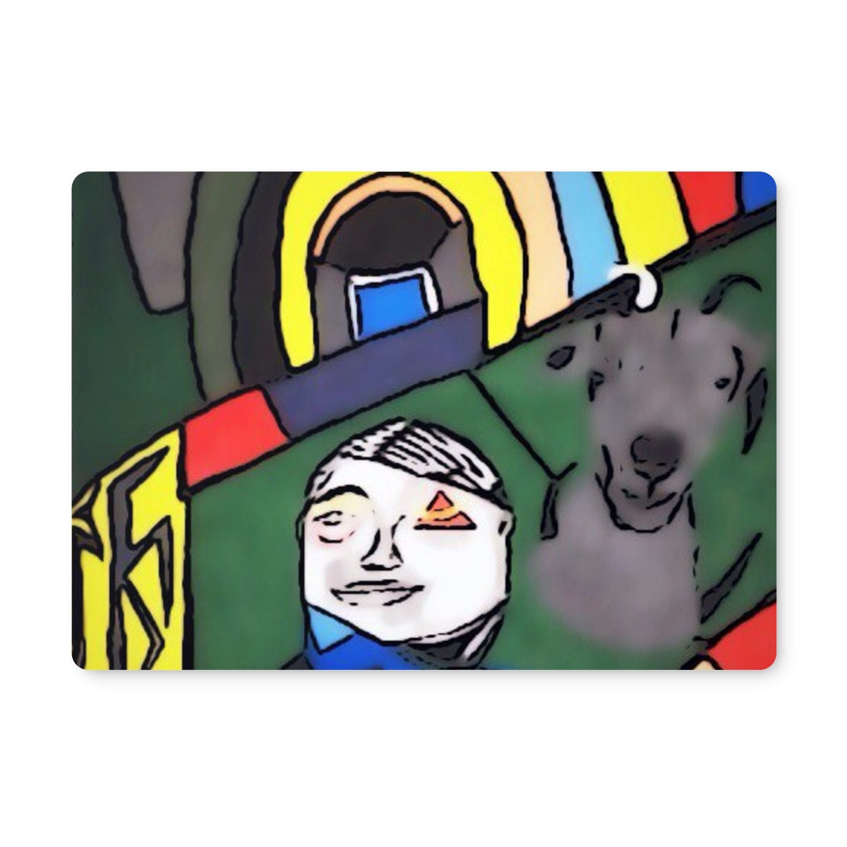 G.O.A.T. Placemat featuring a glossy finish and cork underside, ideal for dining tables.