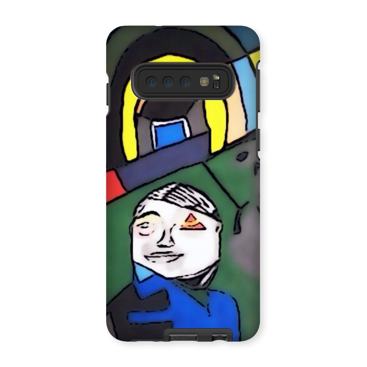 G.O.A.T. Tough Phone Case showcasing dual-layered design with impact-resistant plastic and flexible silicone inner layer.