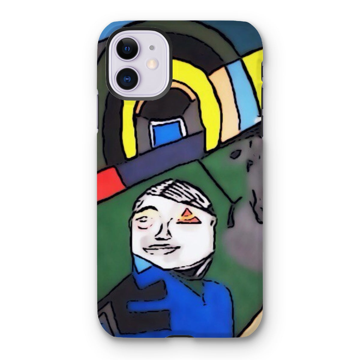 G.O.A.T. Tough Phone Case showcasing dual-layered design with impact-resistant plastic and flexible silicone inner layer.