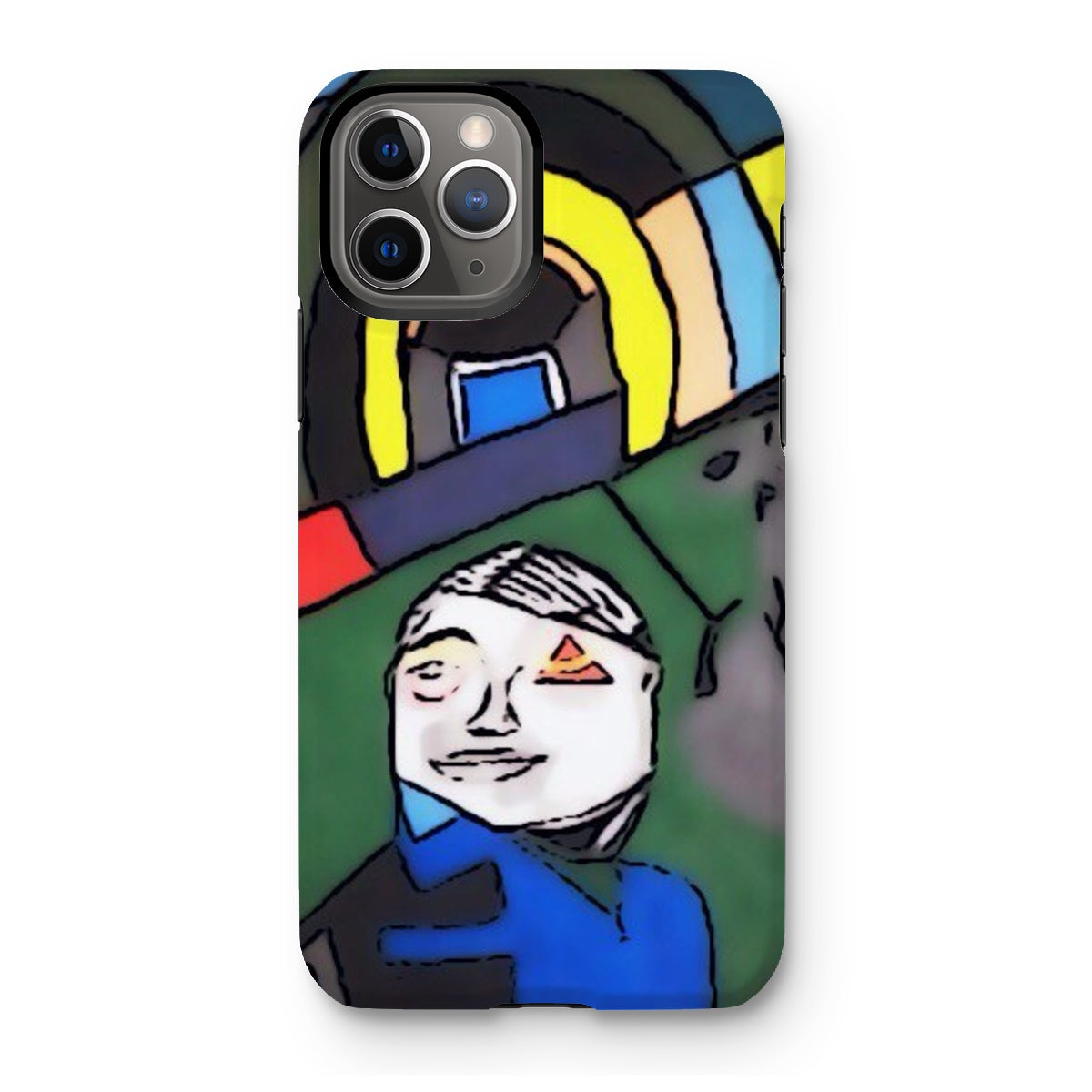 G.O.A.T. Tough Phone Case showcasing dual-layered design with impact-resistant plastic and flexible silicone inner layer.