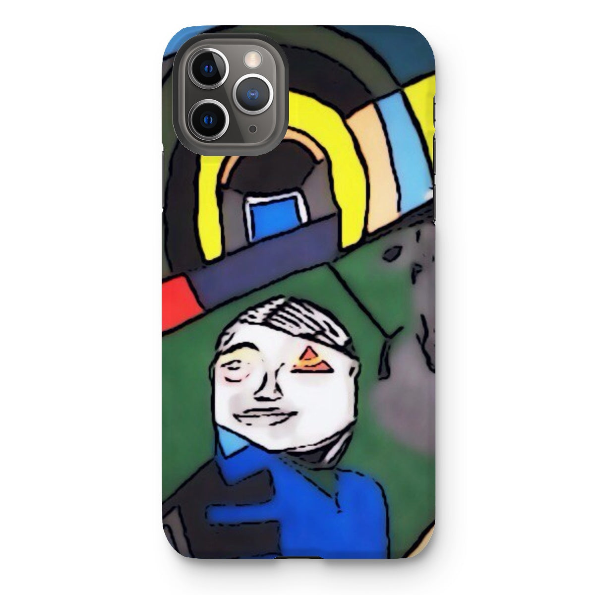 G.O.A.T. Tough Phone Case showcasing dual-layered design with impact-resistant plastic and flexible silicone inner layer.