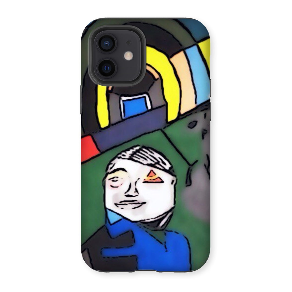 G.O.A.T. Tough Phone Case showcasing dual-layered design with impact-resistant plastic and flexible silicone inner layer.