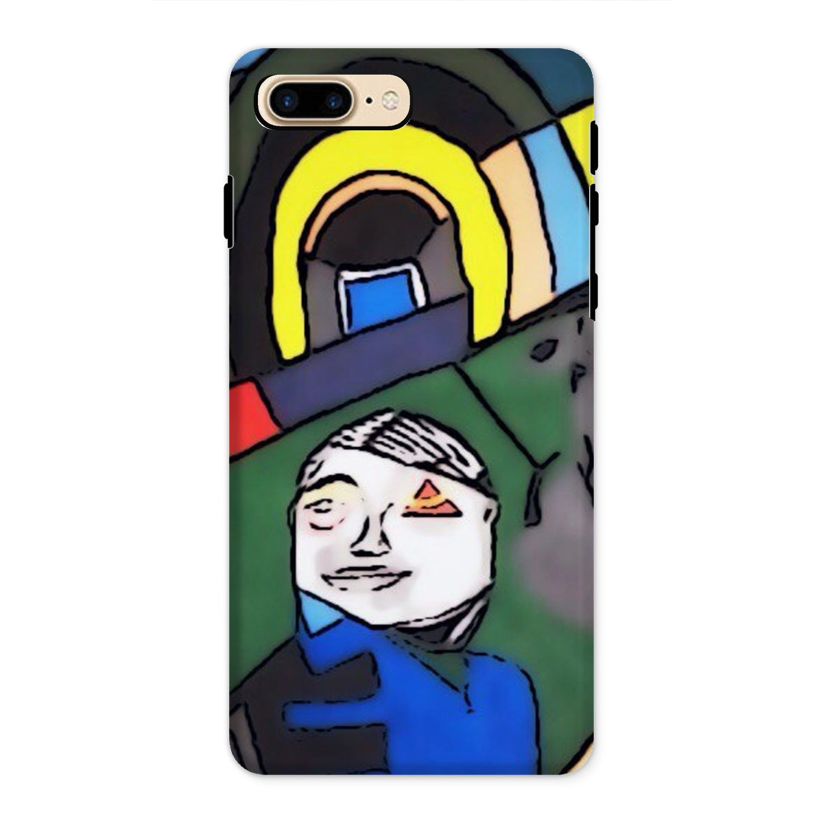 G.O.A.T. Tough Phone Case showcasing dual-layered design with impact-resistant plastic and flexible silicone inner layer.