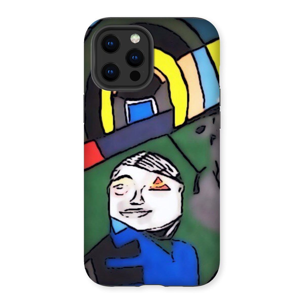 G.O.A.T. Tough Phone Case showcasing dual-layered design with impact-resistant plastic and flexible silicone inner layer.