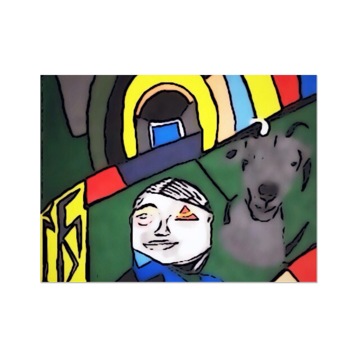 G.O.A.T. Wall Art Poster showcasing vibrant colors and a smooth satin finish, perfect for home or office decor.