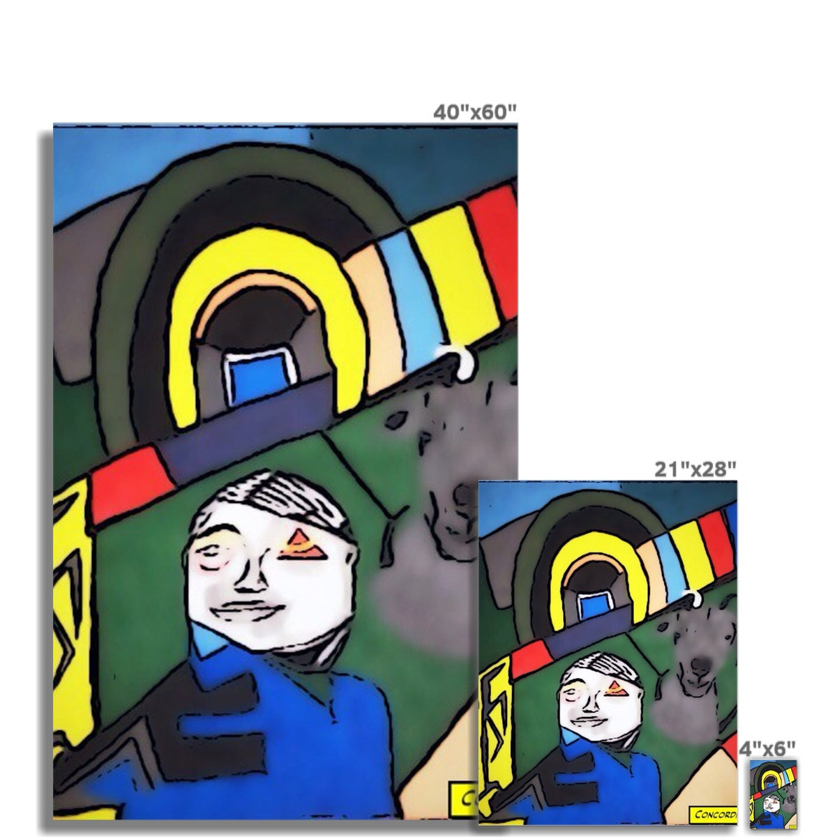 G.O.A.T. Wall Art Poster showcasing vibrant colors and a smooth satin finish, perfect for home or office decor.