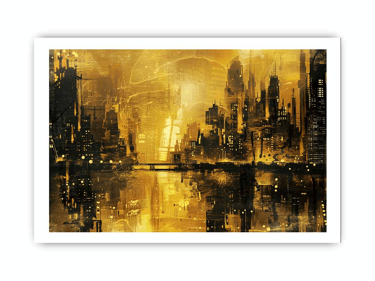 Gold Coast City Art Framed Print featuring vibrant colors and a sleek frame, showcasing stunning coastal scenery.