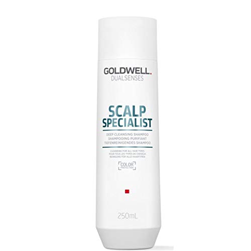 Goldwell Dualsenses Scalp Specialist Deep Cleansing Shampoo bottle with a sleek design, showcasing its refreshing formula for scalp care.
