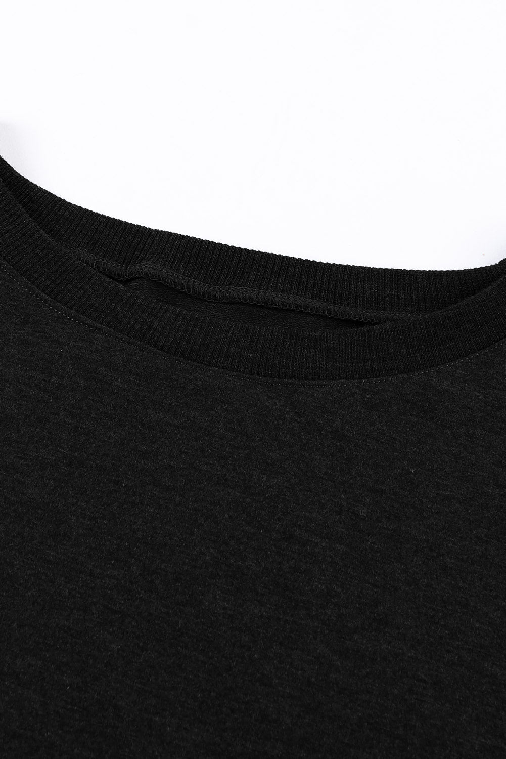 Gray solid crew neck pullover sweatshirt displayed on a mannequin, showcasing its long sleeves and comfortable fit.