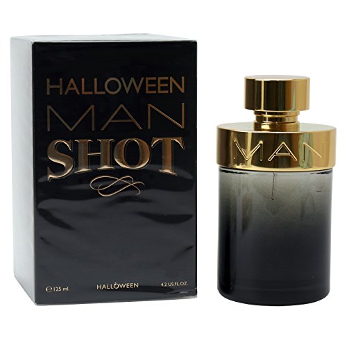 Halloween Man Shot Eau de Toilette bottle with modern design, showcasing its bold fragrance.