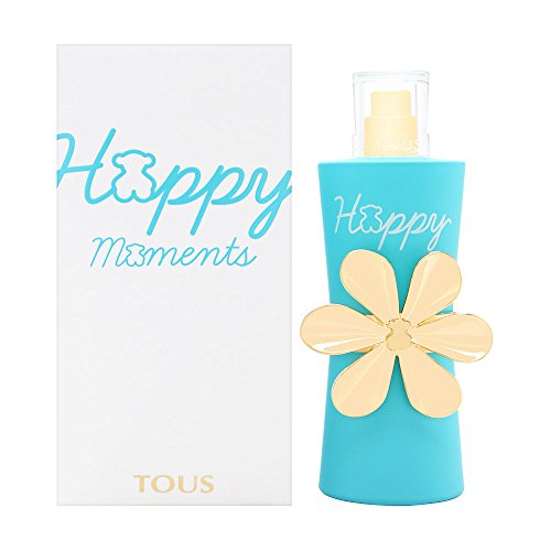 Tous Happy Moments Eau de Toilette in an elegant bottle, showcasing a refreshing floral and fruity fragrance.