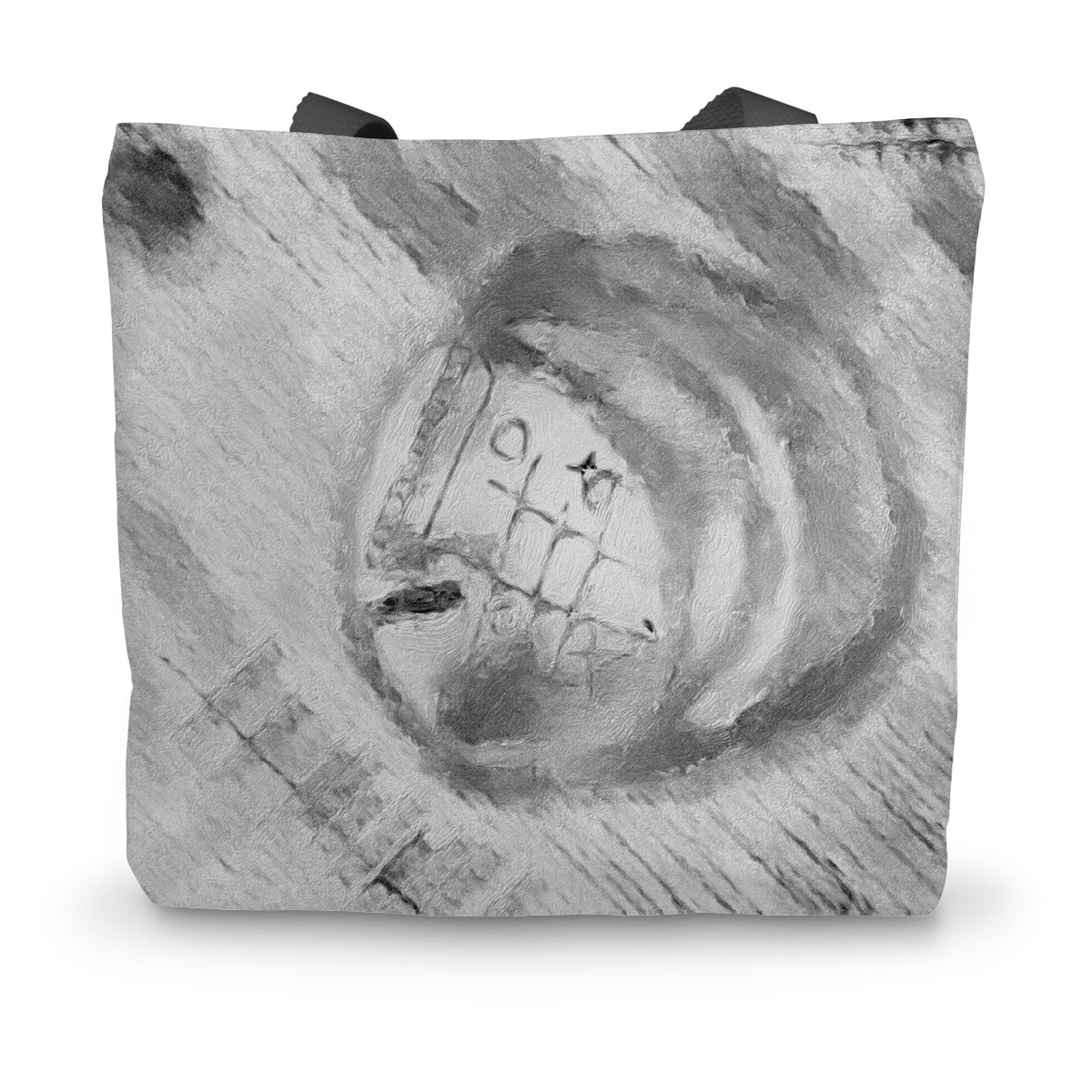 A durable Head Canvas Tote Bag made from 360gsm canvas with sturdy black handles, perfect for eco-friendly shopping.