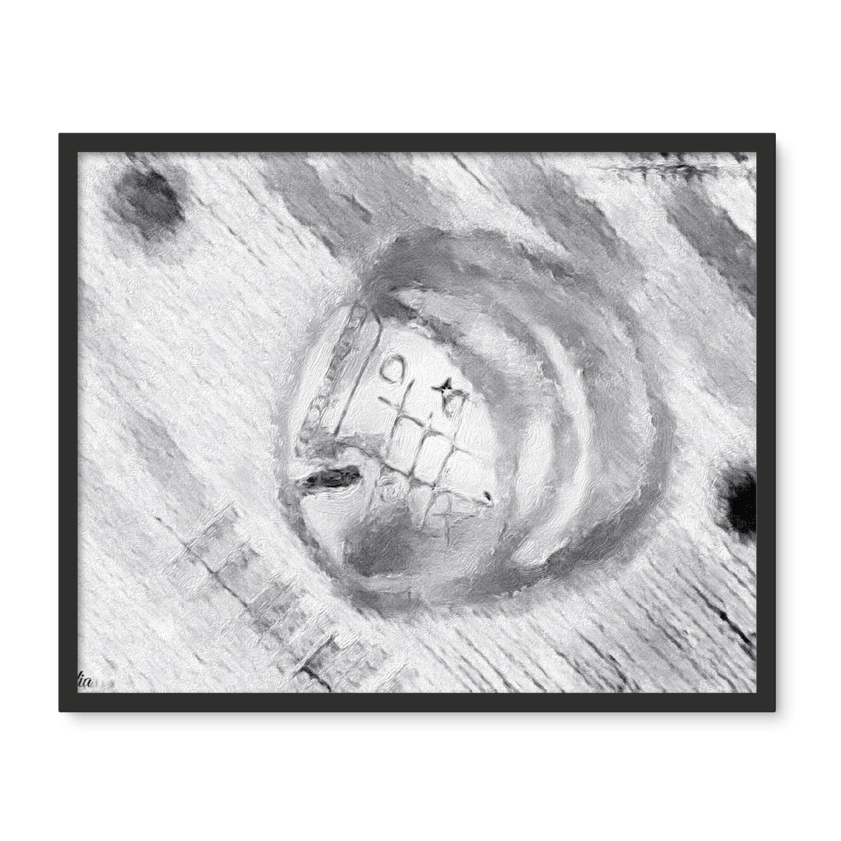 A beautifully framed 8x10 inch photo tile, showcasing a vibrant image, perfect for wall art and mosaic displays.